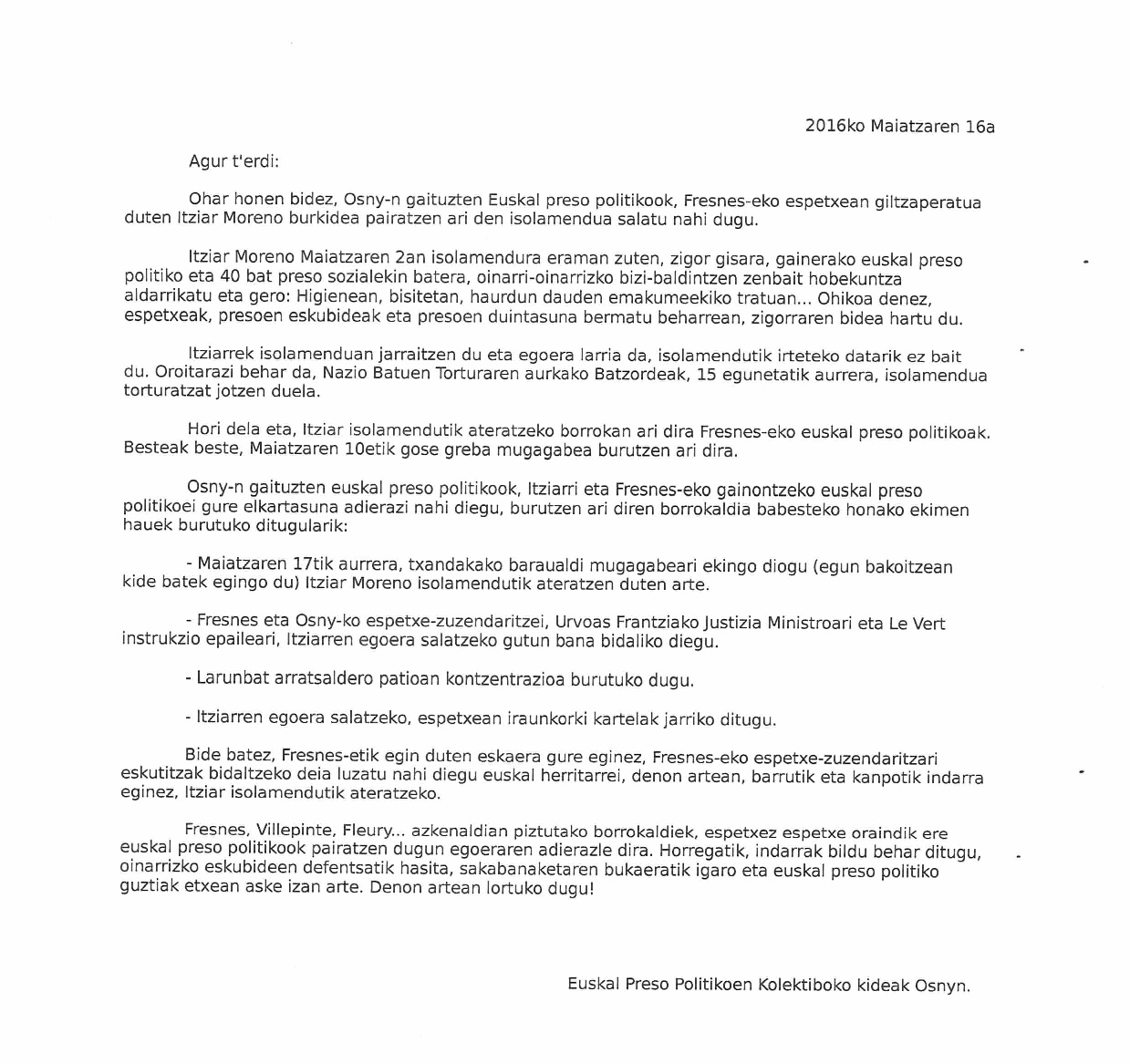 Osnyko elkartasun borroka